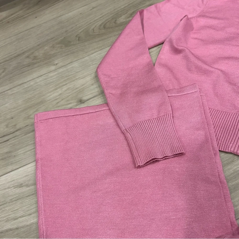 Juicy Couture Pink Knitted Tracksuit Set with Rhinestone Detail